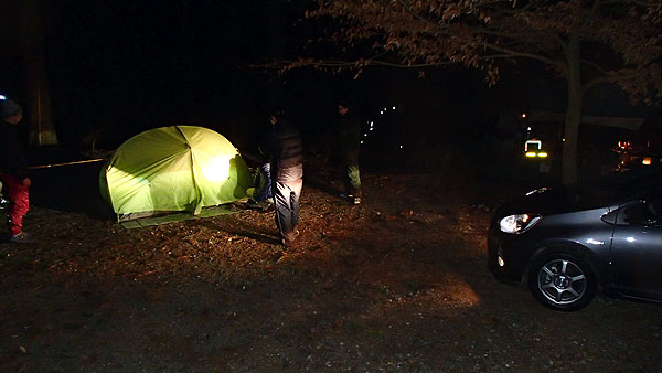 テントはお洒落なシルエットのＭＳＲ製